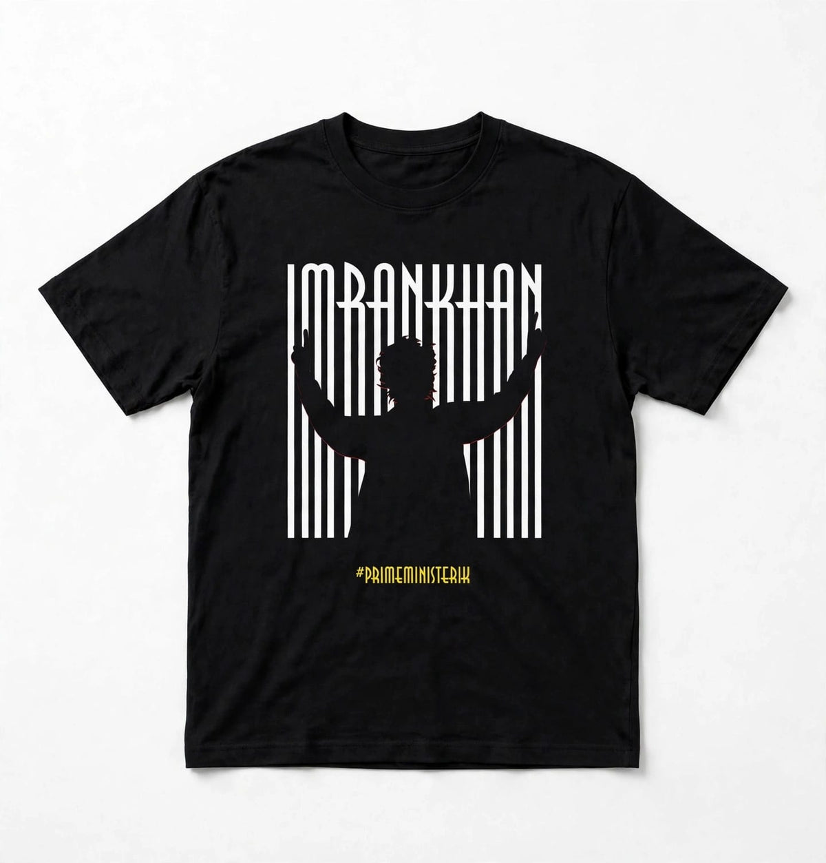 Black Imran Khan Graphic Oversized T Shirt