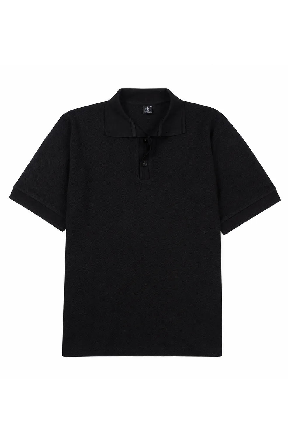 Black Polo Button T-Shirt