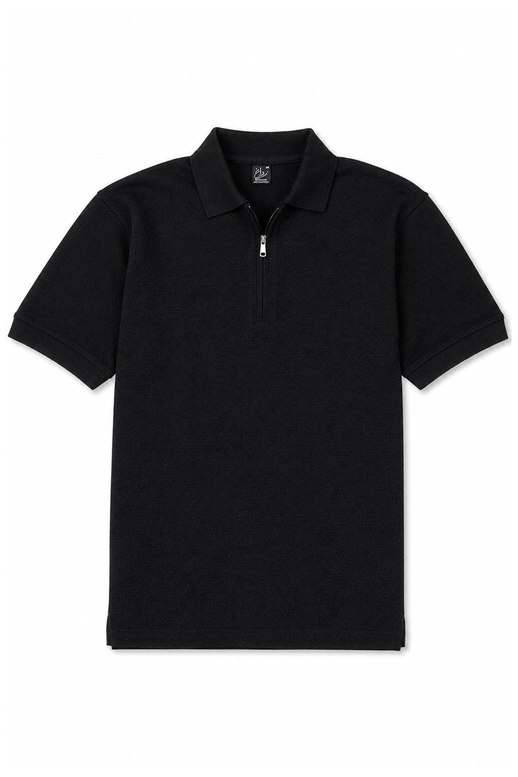 Black Zip Polo Shirt