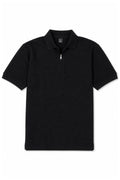 Black Zip Polo Shirt