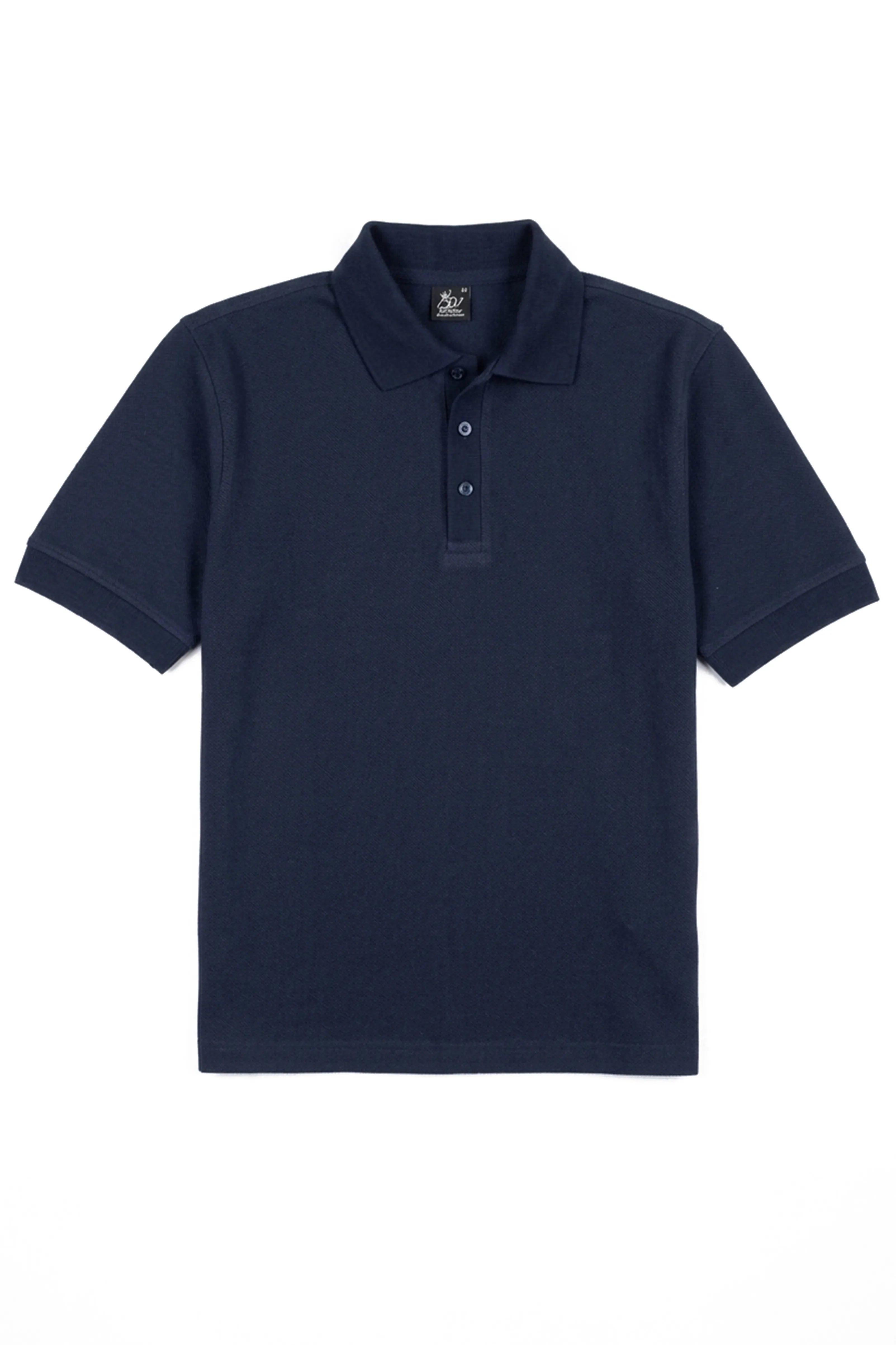 Navy Blue Button Polo Shirt