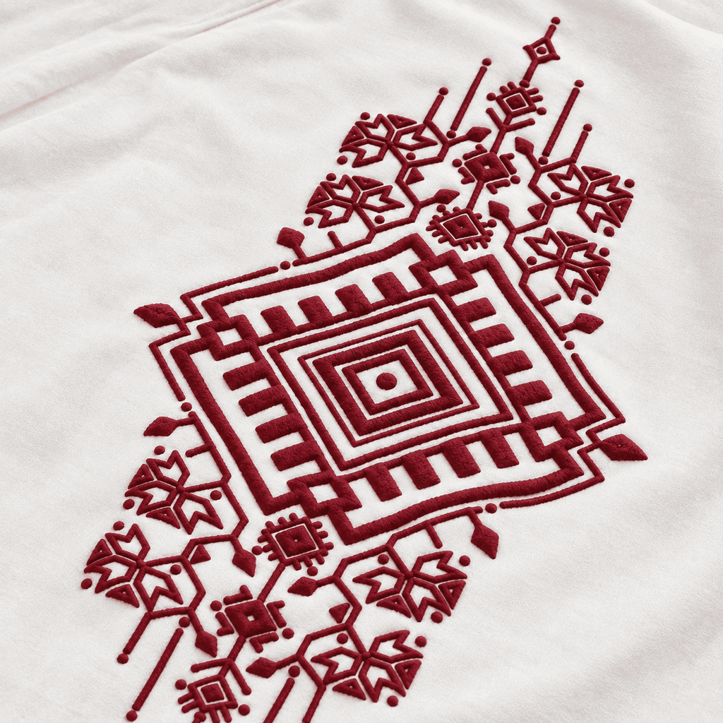 Oversized Unisex Shirt with Embossed Back Print