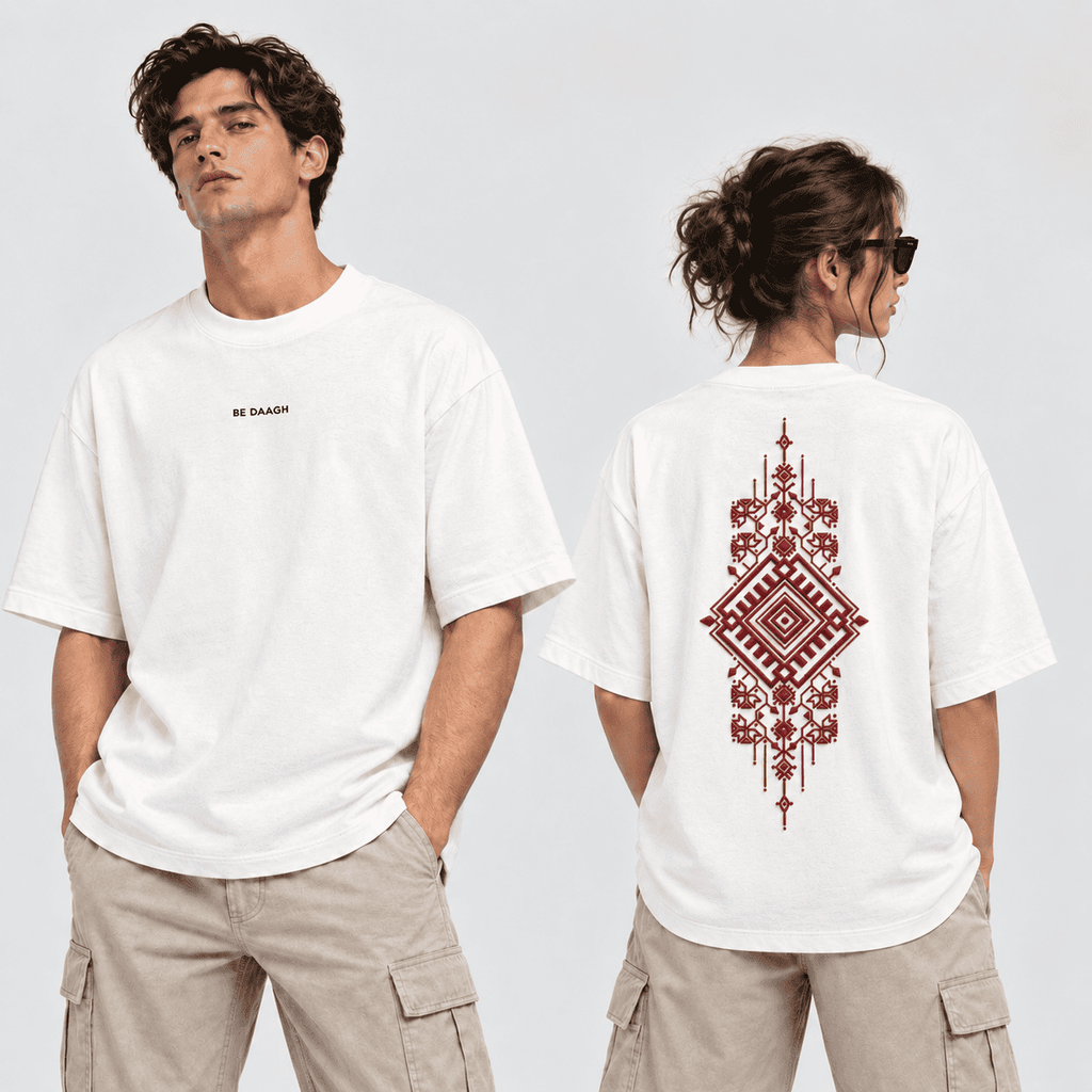 Oversized Unisex Shirt with Embossed Back Print