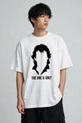 White Imran Khan Portrait Graphic Oversized T Shirt