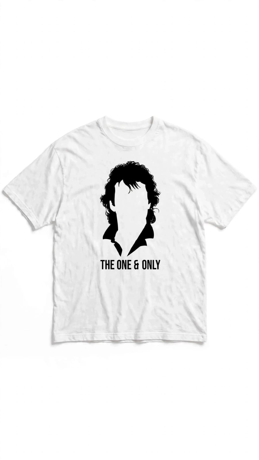 White Imran Khan Portrait Graphic Oversized T Shirt