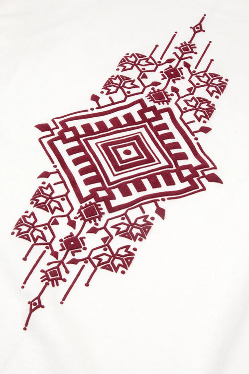 White Graphic Back Print T-Shirt